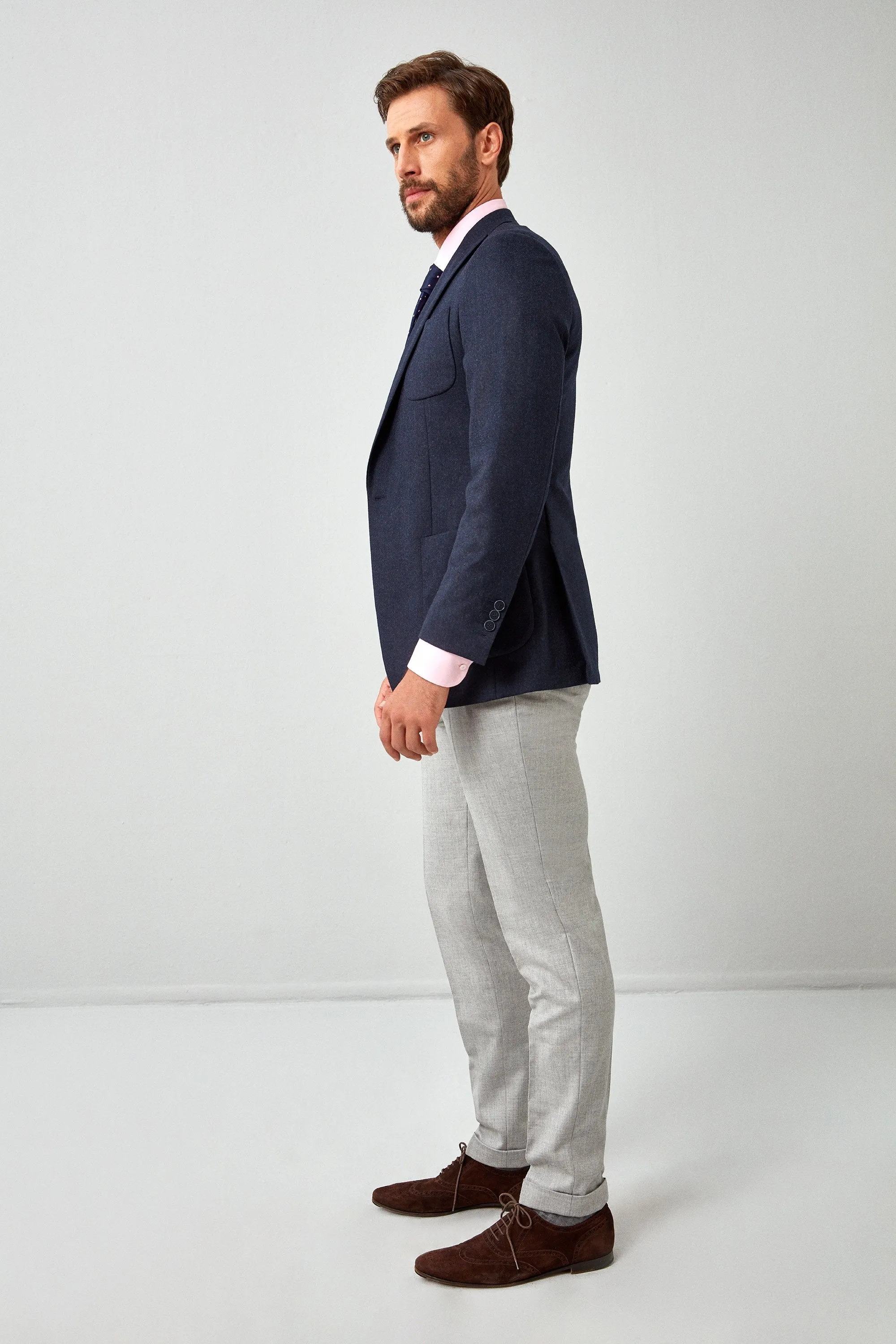 Italian Solid Flannel Blazer