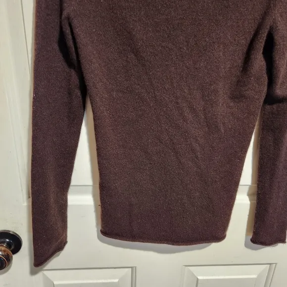 J. Crew 100% Cashmere Turtleneck Brown Sweater Small