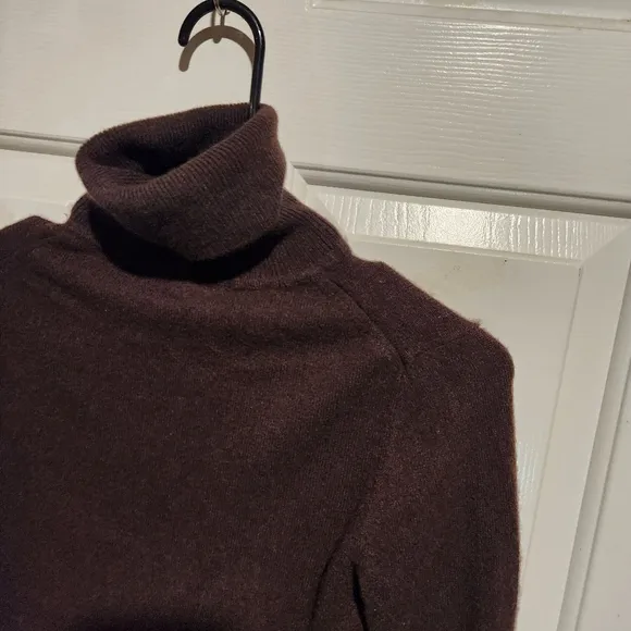 J. Crew 100% Cashmere Turtleneck Brown Sweater Small