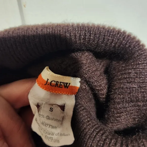 J. Crew 100% Cashmere Turtleneck Brown Sweater Small