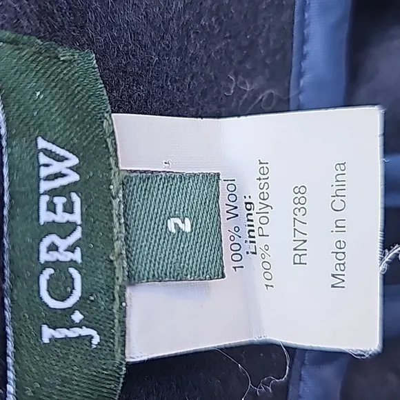 J Crew 100% Wool Blazer in Black Size 2