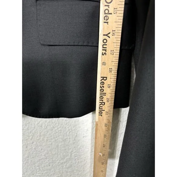 J. Crew Blazer Womens Size 4 Wool Black Super 120s 2 Button