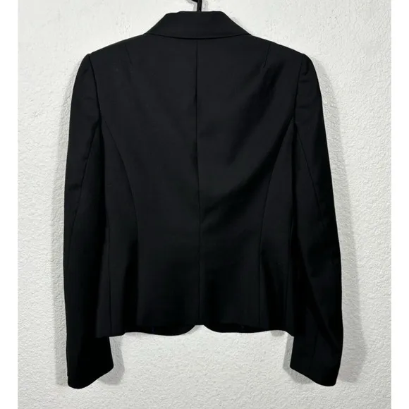J. Crew Blazer Womens Size 4 Wool Black Super 120s 2 Button