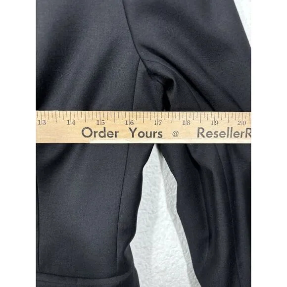J. Crew Blazer Womens Size 4 Wool Black Super 120s 2 Button
