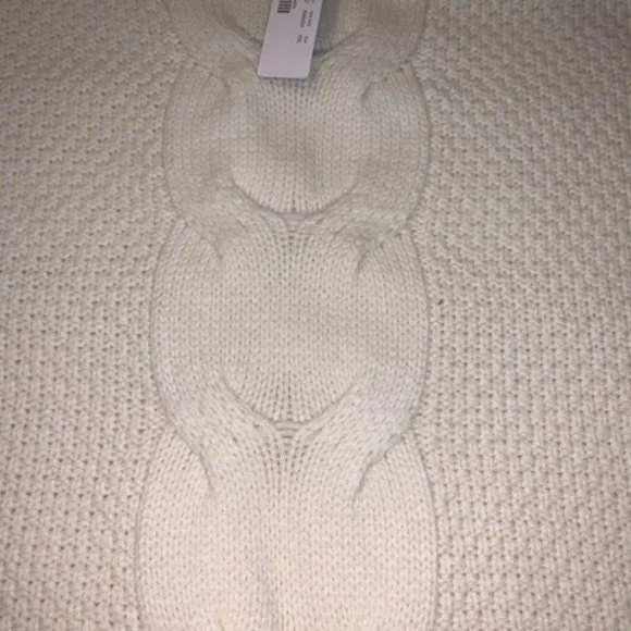 J Crew Cable Knit Balloon Sleeve Sweater Size XL
