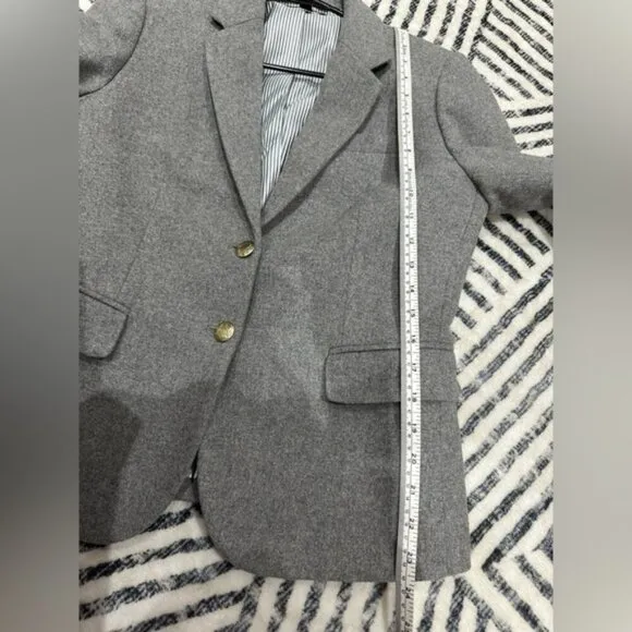 J CREW grey WOMANS Schoolboy Blazer - WOOL BLEND