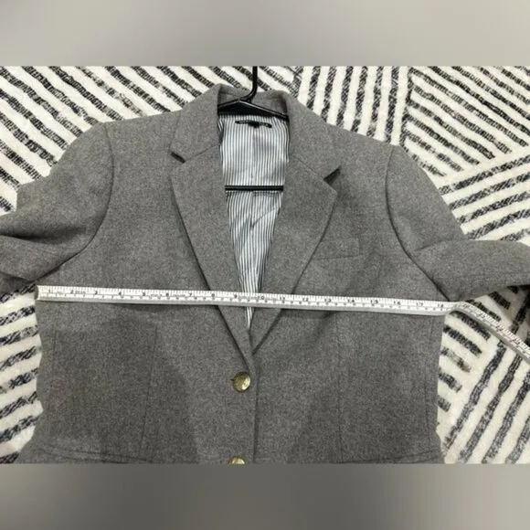 J CREW grey WOMANS Schoolboy Blazer - WOOL BLEND