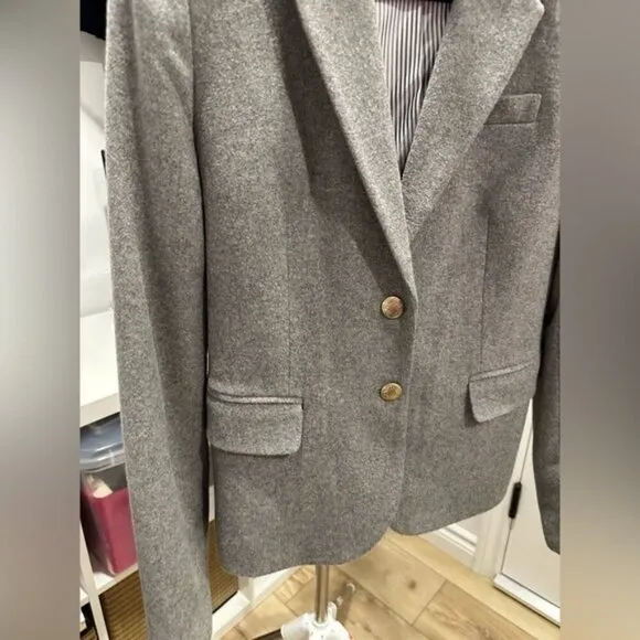 J CREW grey WOMANS Schoolboy Blazer - WOOL BLEND