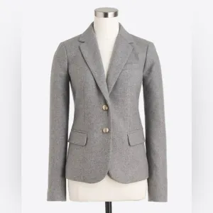 J CREW grey WOMANS Schoolboy Blazer - WOOL BLEND