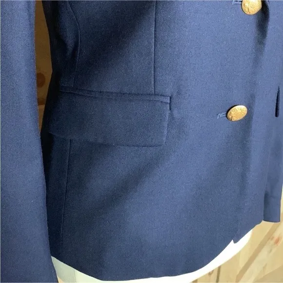 J. Crew Keating Schoolboy wool blend blazer jacket Size 2 Blue New without tag
