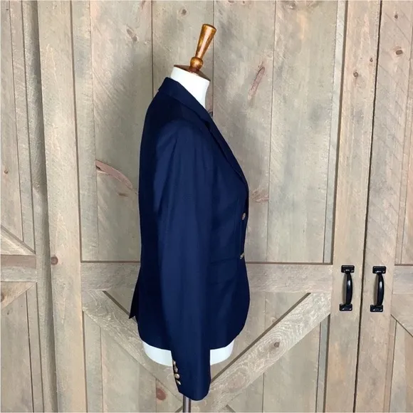 J. Crew Keating Schoolboy wool blend blazer jacket Size 2 Blue New without tag