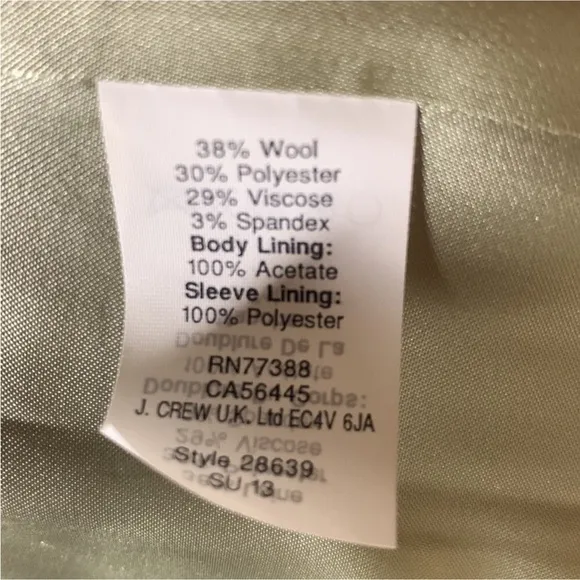 J. Crew Keating Schoolboy wool blend blazer jacket Size 2 Blue New without tag