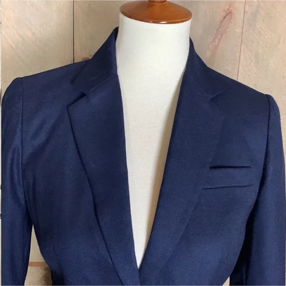 J. Crew Keating Schoolboy wool blend blazer jacket Size 2 Blue New without tag