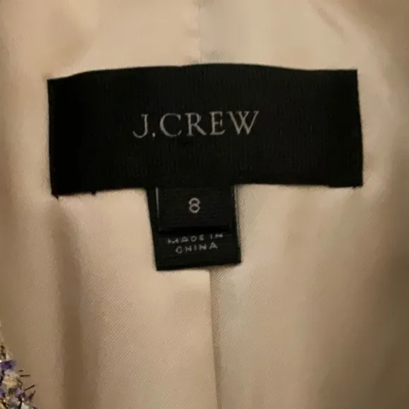 J. Crew Multicolor Metallic Tweed Blazer Size 8