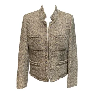 J. Crew Multicolor Metallic Tweed Blazer Size 8