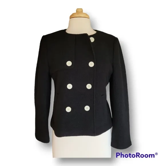 J. Crew NWOT 100% Wool Black Blazer Size M