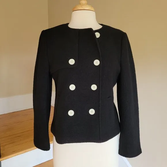 J. Crew NWOT 100% Wool Black Blazer Size M