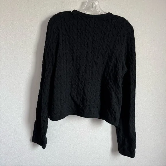 J. Crew Odette Cable-Knit Sweater Lady Jacket in Cotton-Blend Bouclé Size: M