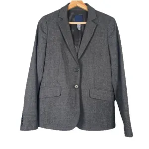 J Crew School Boy Wool Spandex Blazer Size 6 Gray Neutral Minimalist Preppy