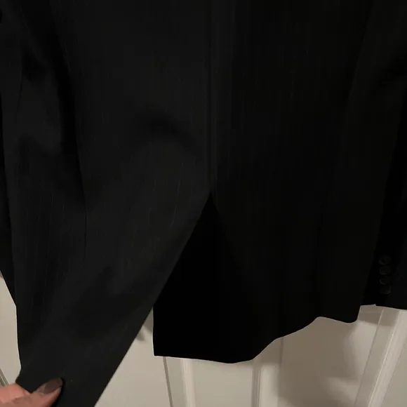 J. Crew Super 120 Wool Black Blazer Sz. 4 With Small Pinstripe