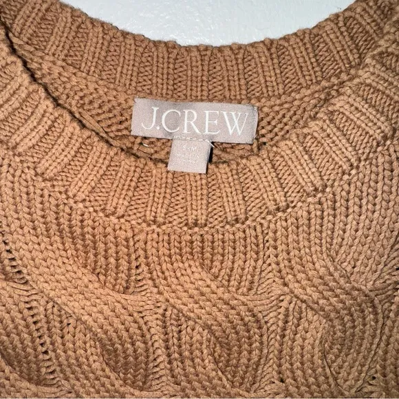 J Crew Sweater Womens‎ Small/Medium Cable Knit Brown Long Sleeve Pullover