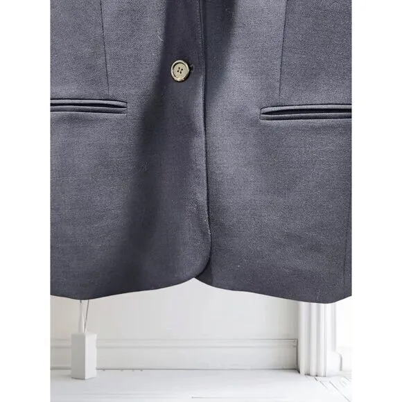 J Crew Women's Parke Blazer Wool Blend‎ Lined Navy Preppy/Career #G7726 Size 8
