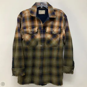 Jacket Shirt By Free People In Plaid Pattern, Size: S