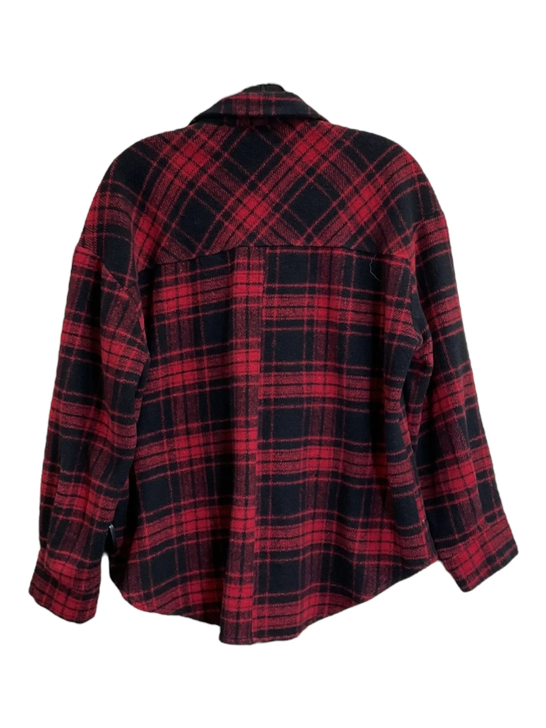Jacket Shirt By Hyfve In Plaid Pattern, Size: S
