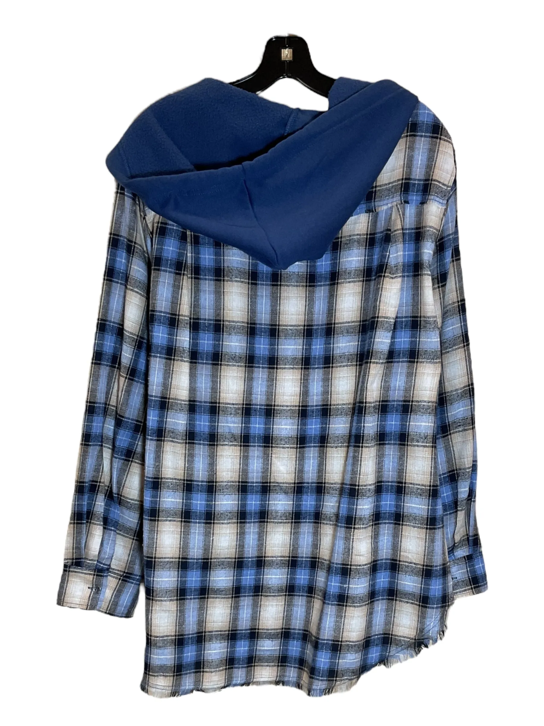 Jacket Shirt By La Miel In Plaid Pattern, Size: L