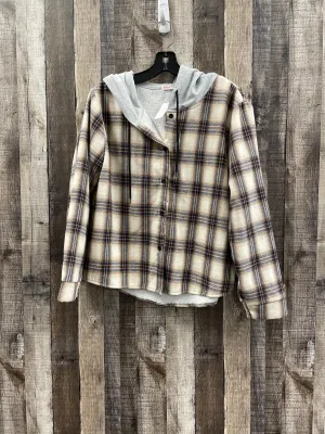 Jacket Shirt By Romwe In Plaid Pattern, Size: M