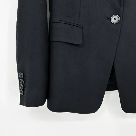 J.Crew Regency Blazer Super 120's Wool Black Size 4