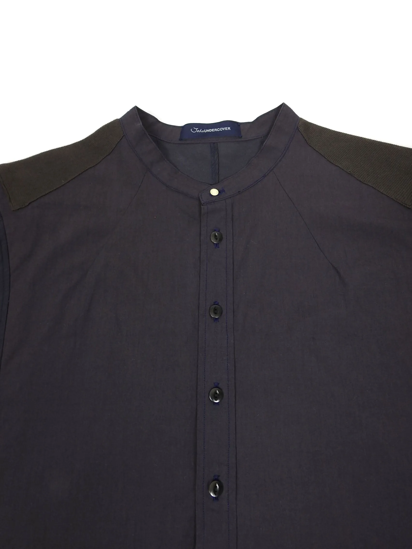 John Undercover Collarless P.O. Shirt Size 3