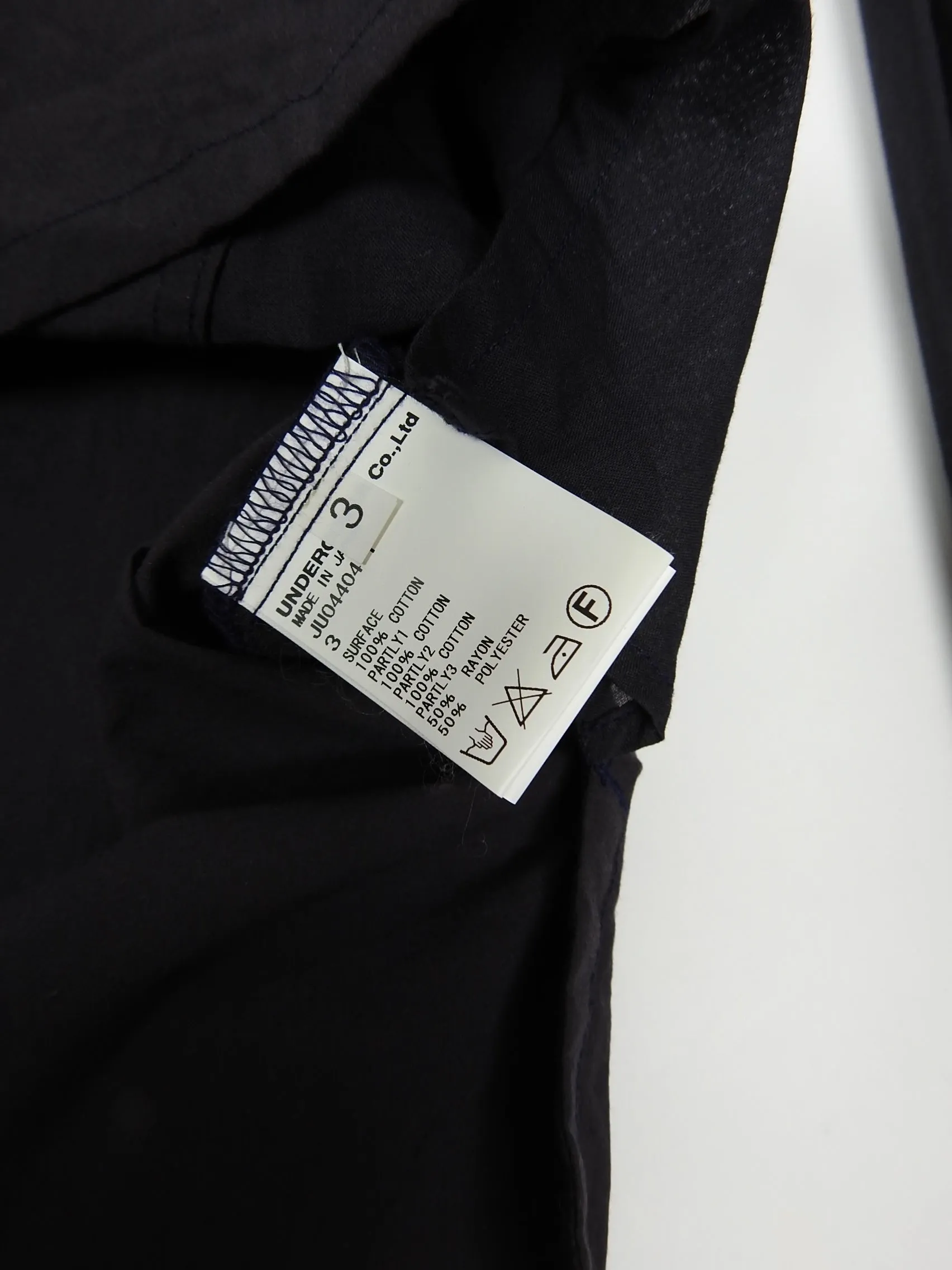 John Undercover Collarless P.O. Shirt Size 3