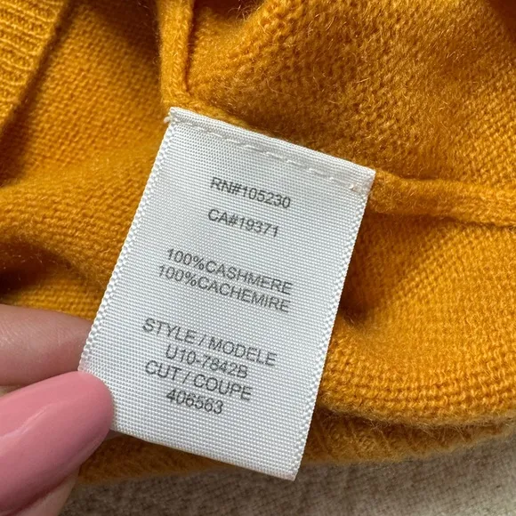 Joie Cashmere Mustard Yellow Longline Sweater M