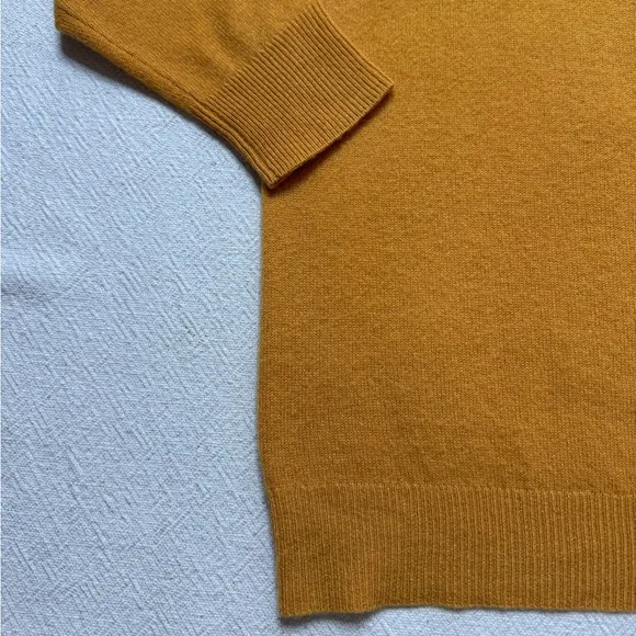 Joie Cashmere Mustard Yellow Longline Sweater M