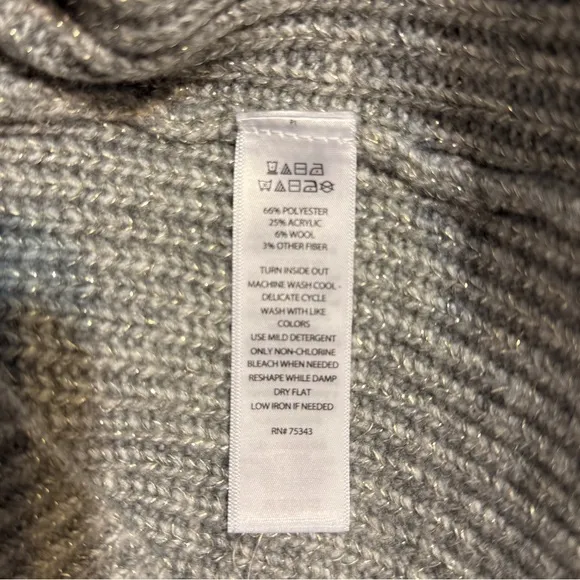 “JOIE” Silver Shimmer Sweater