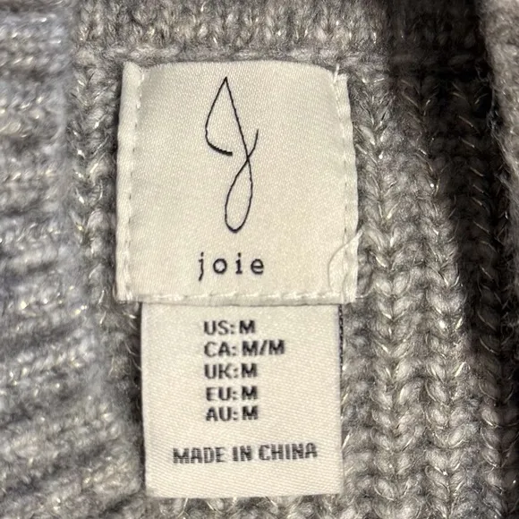 “JOIE” Silver Shimmer Sweater