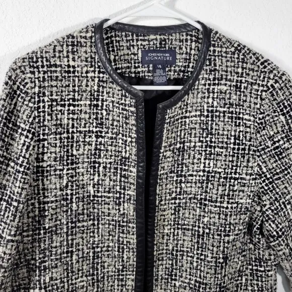 Jones New York Signature 16 Women tweed Wool blend Jacket