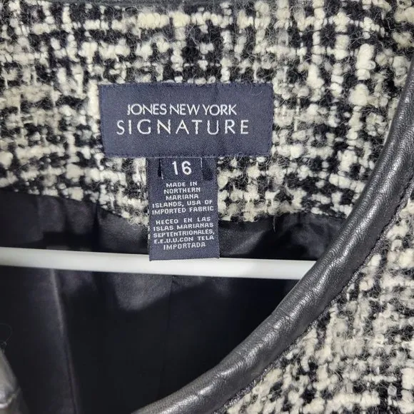 Jones New York Signature 16 Women tweed Wool blend Jacket