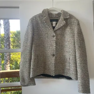 Jones New York Tweed Knitted‎ Jacket Blazer in Multi-Color, Size 16
