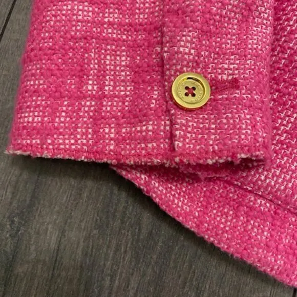 Juicy Couture Hot Pink Tweed Blazer Size M