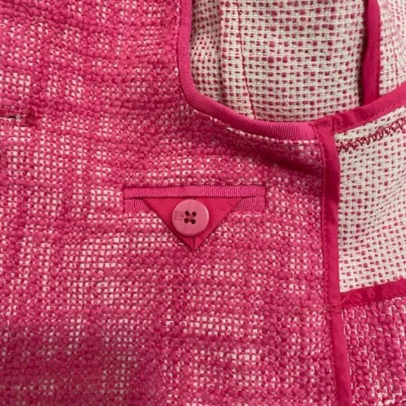 Juicy Couture Hot Pink Tweed Blazer Size M