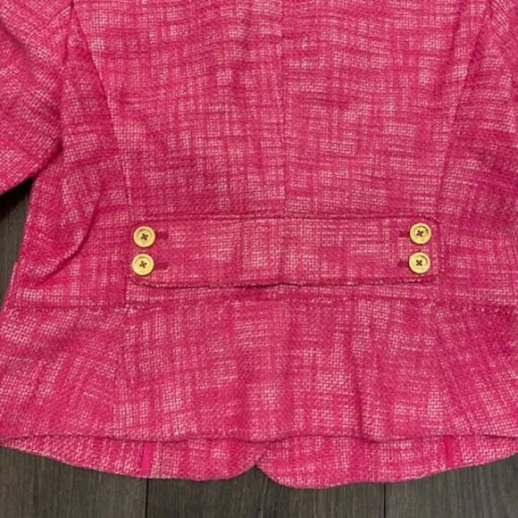 Juicy Couture Hot Pink Tweed Blazer Size M