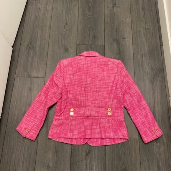 Juicy Couture Hot Pink Tweed Blazer Size M