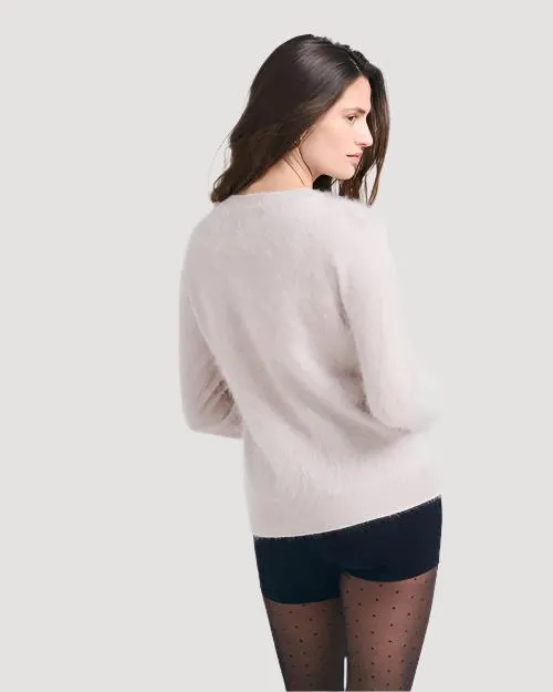 JUMPER 1234 | Brushed Cashmere Crew Sweater | Cream