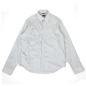 Kenzo Embroidered Stripe Shirt White/Blue XL