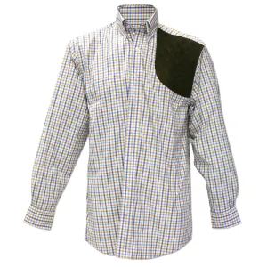 Kevin's Orange/Blue Plaid Performance Left Hand Long Sleeve Shooting Shirt