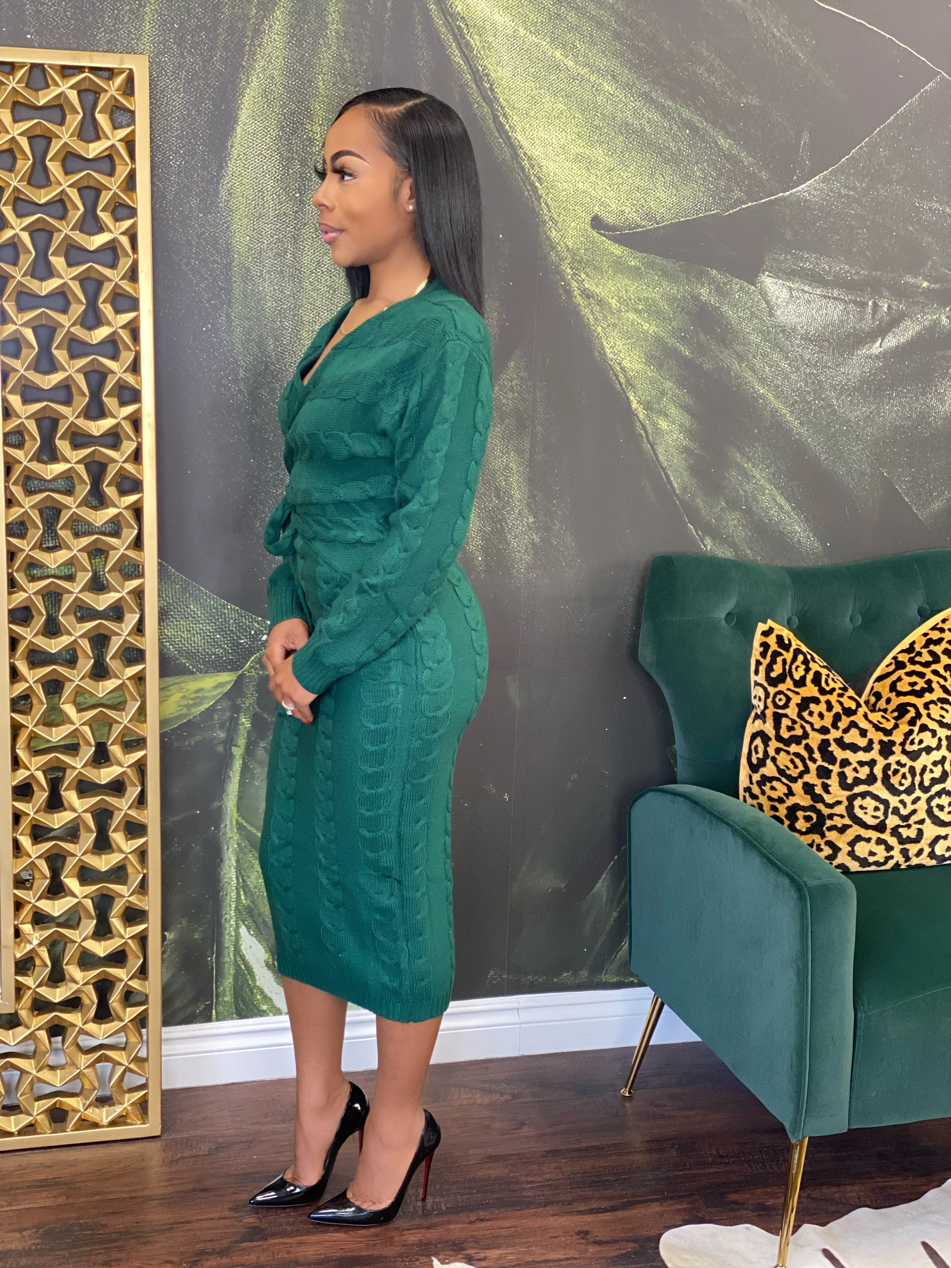 Kolby Cable knit dress