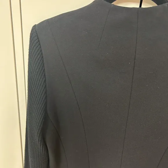 LAFAYETTE 148 Women Black Extrafine Wool Sweater sleeves jacket blazer - sz L