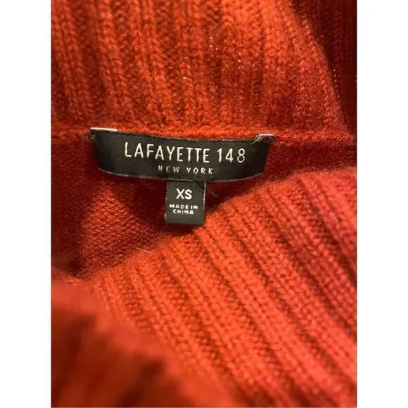 Lafayette 148 Oversized 100% Cashmere turtleneck Sweater XS